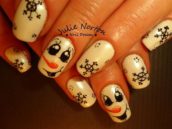 Cool Snowflake Nail Art. As symbols of the winter season, snowflake nail art are wonderful and can instantly make a regular manicure look like a work of art.