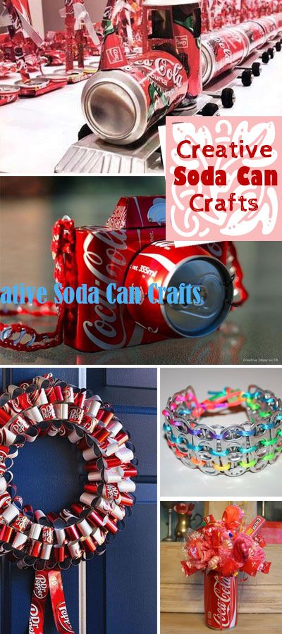 Transform empty soda cans into creative crafts! 