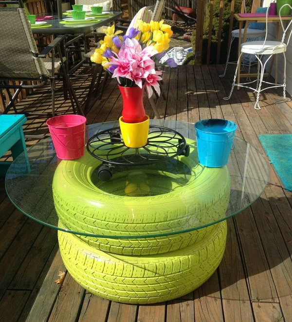 DIY tire table.