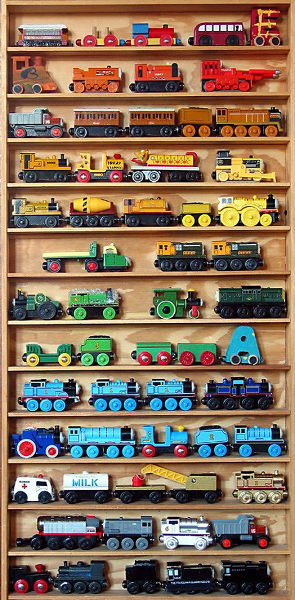 bookshelf for trains,