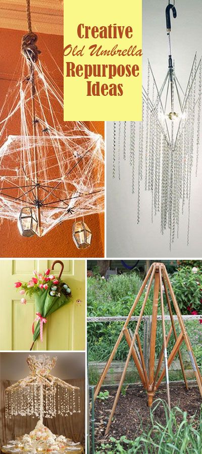 These great repurpose ideas will give your old umbrella a new life! 