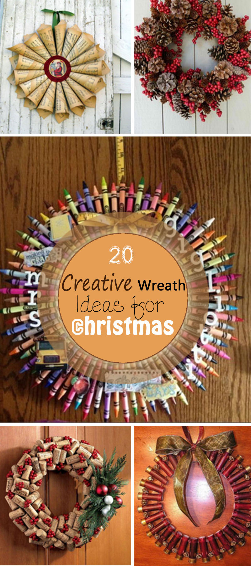 Lots of Creative Wreath Ideas for Christmas!