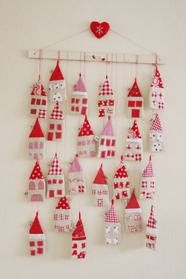 Little houses advent calendar. This advent calendar is a fun, popular way for kids and adults to count down the days until Christmas. Kids would love the surprises hidden behind each day.