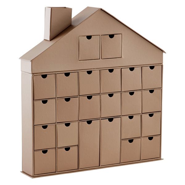 This 24-drawer decorative house makes the ideal advent calendar. This advent calendar is a fun, popular way for kids and adults to count down the days until Christmas. Kids would love the surprises hidden behind each day.