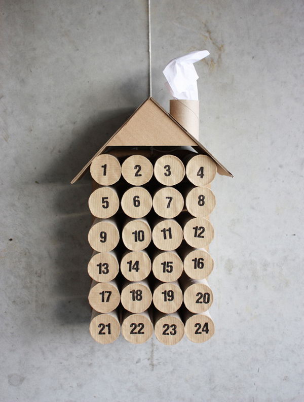 Toilet paper roll advent. This advent calendar is a fun, popular way for kids and adults to count down the days until Christmas. Kids would love the surprises hidden behind each day.