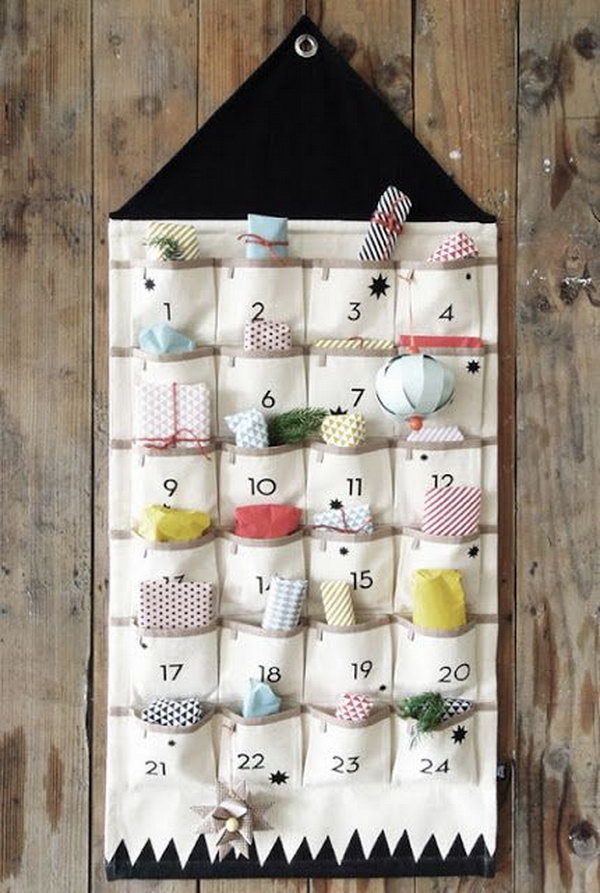 Cute advent calendar. This advent calendar is a fun, popular way for kids and adults to count down the days until Christmas. Kids would love the surprises hidden behind each day.