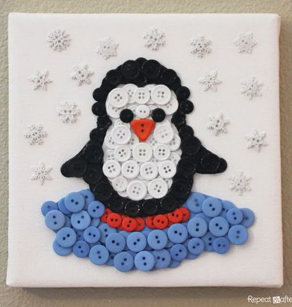 Penguin Button Art, 