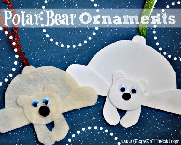These Polar Bear Ornaments are super easy to make and a lot of fun too, They can be personalized and you can make them out of virtually any material. 