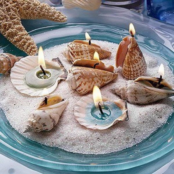 Seashells are a fun and inexpensive way to add color and texture to your decor. They can be easily turned into jewelries, candle holders, picture frames, chimes and lamps.