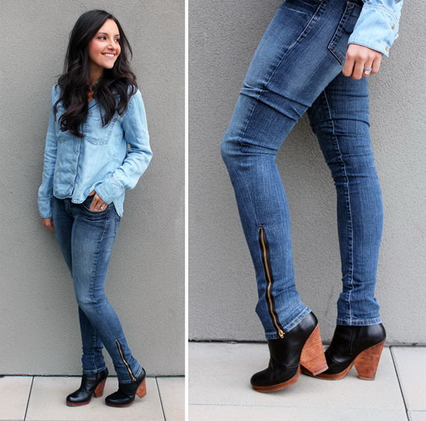 Turn Bootcut Jeans into Skinny Jeans, 