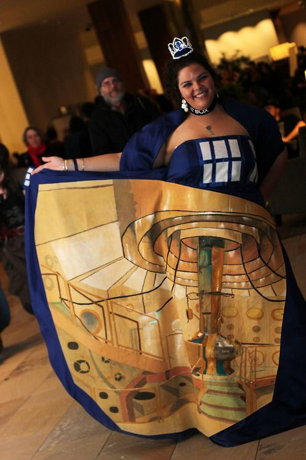 This Doctor Who inspired TARDIS dress is so amazing, and it comes complete with the TARDIS control room.