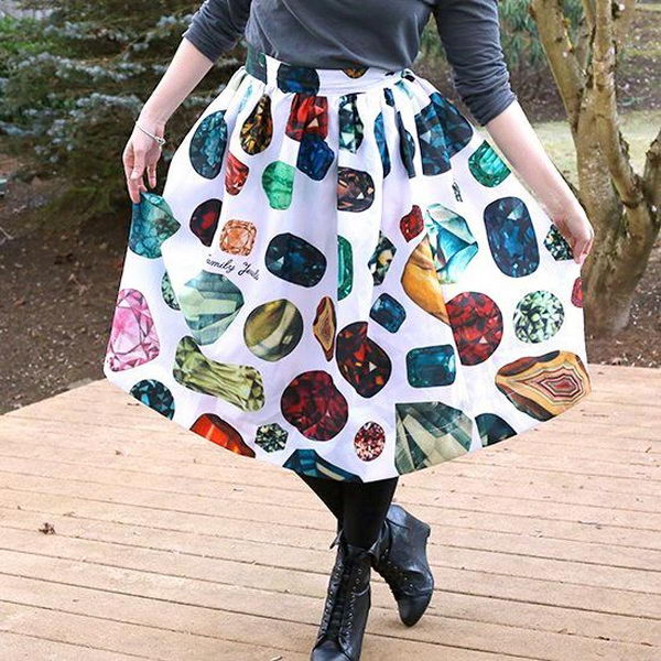 Shower Curtain Skirt. Do something new today that will be fashionable all summer.