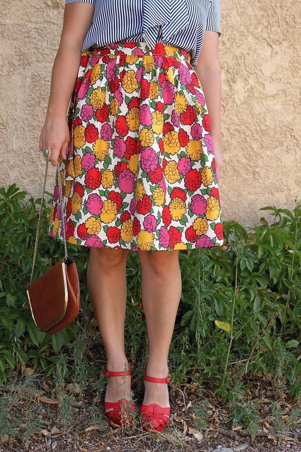 Homemade Wrap Skirt. Do something new today that will be fashionable all summer.