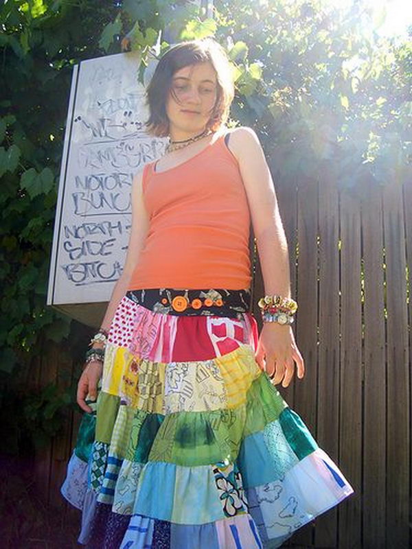 Colorful Skirt. Do something new today that will be fashionable all summer.
