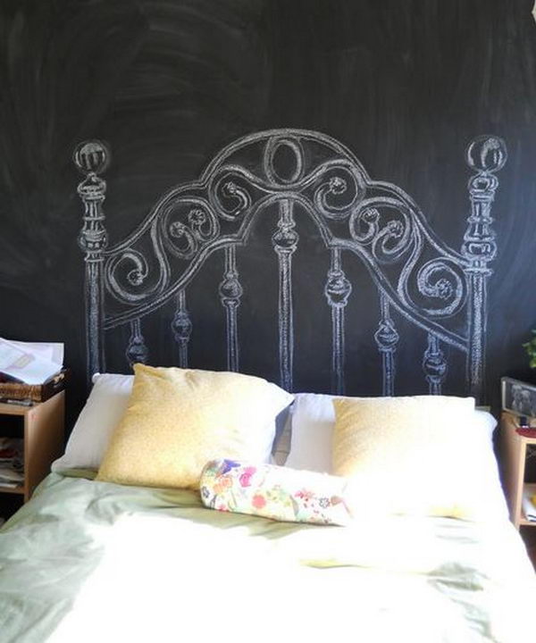 Chalkboard Headboard. Not only served to isolate sleepers from drafts and cold in less insulated buildings, but also was a important decorative element in your bedrooms.