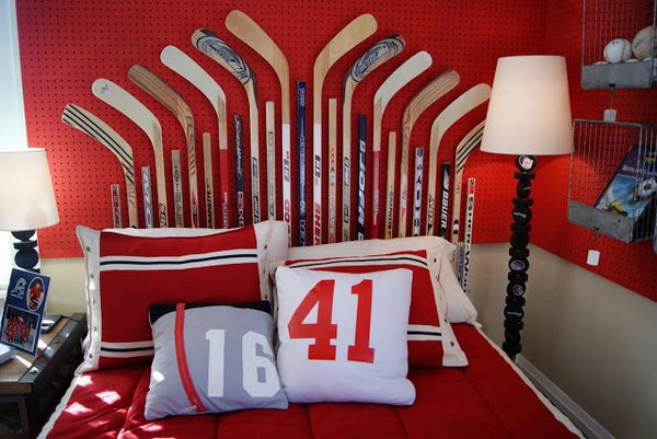 Hockey Stick Headboard. Not only served to isolate sleepers from drafts and cold in less insulated buildings, but also was a important decorative element in your bedrooms.