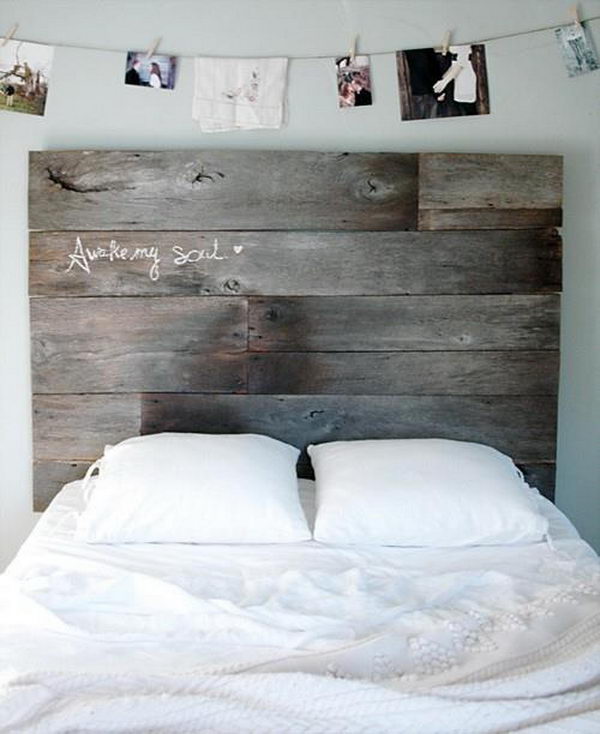 Pallet Style Headboard. Not only served to isolate sleepers from drafts and cold in less insulated buildings, but also was a important decorative element in your bedrooms.