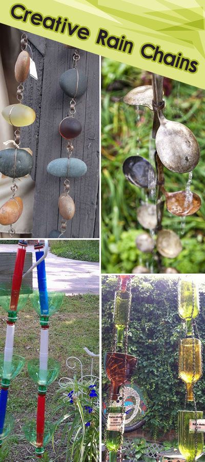 These creative rain chains add a creative spin to your backyard and garden! 