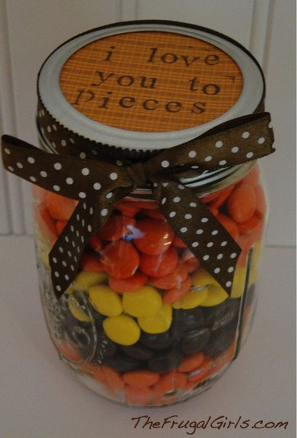I Love You To Pieces. Gifts in a jar are so simple to make, and SO fun to receive! 