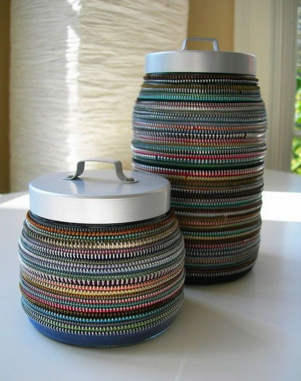 Amalia Versaci uses vintage zippers to create accessories and home decor, 