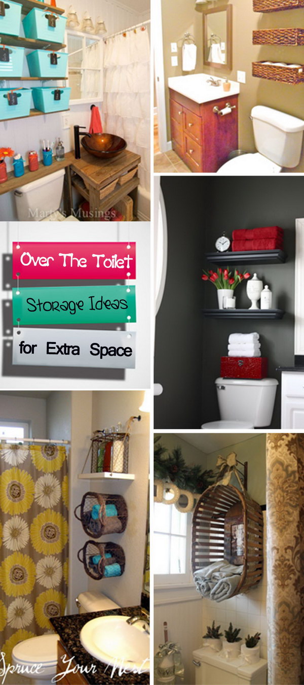 Over The Toilet Storage Ideas for Extra Space!