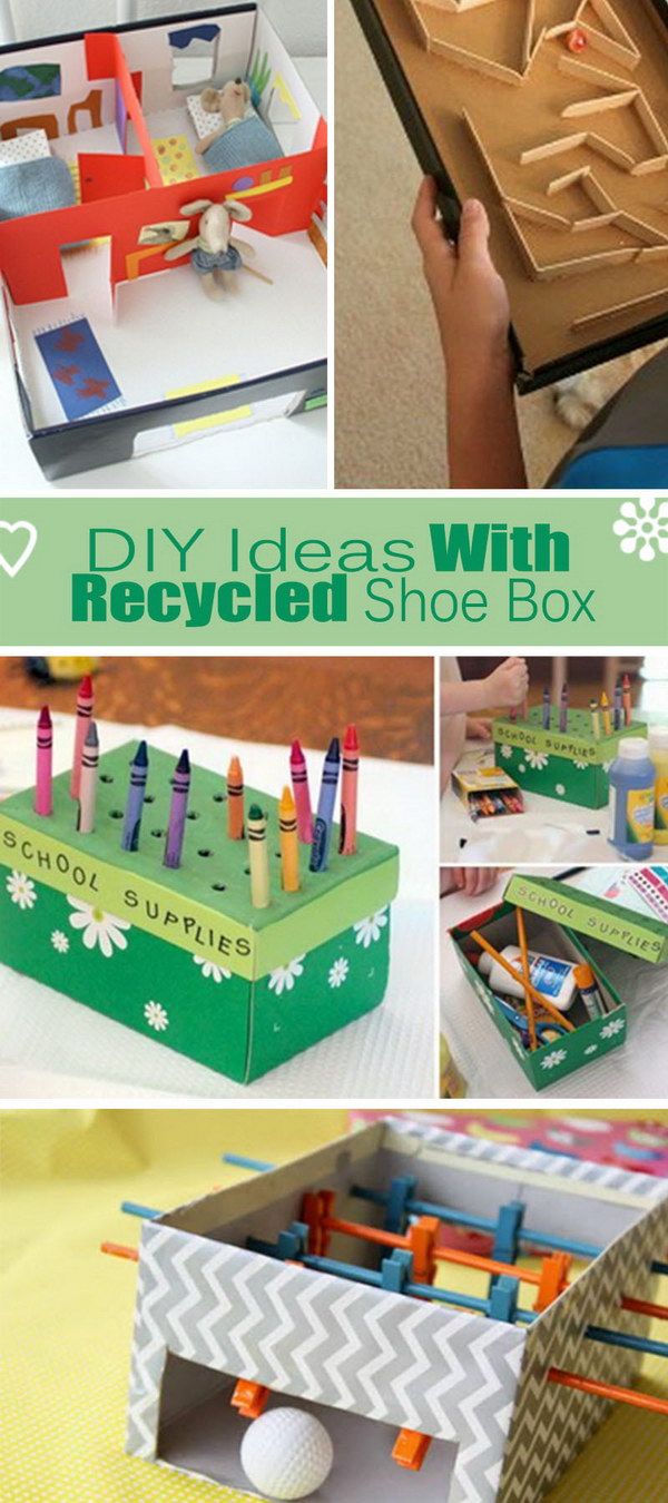DIY Ideas With Recycled Shoe Box!