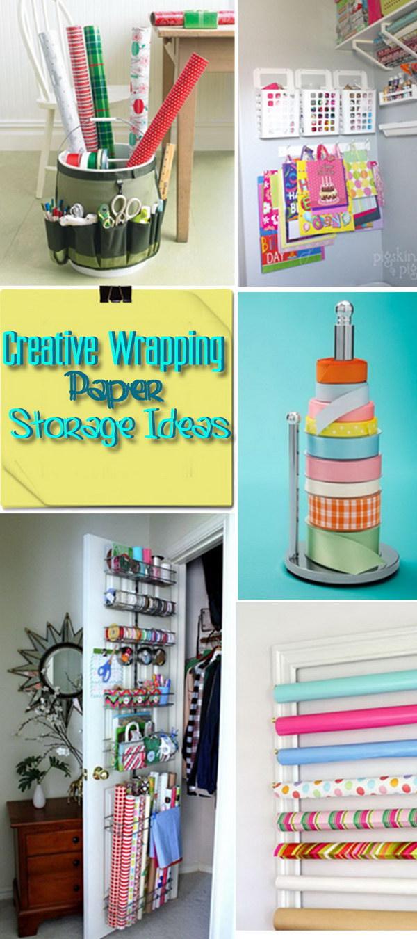 Creative Wrapping Paper Storage Ideas!
