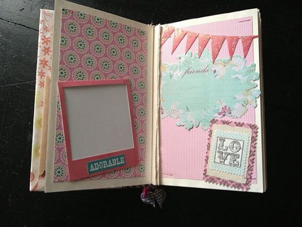 Scrapbook. A nice customized scrapbook is an amazing present for your bestie to record good memories. The owner of the beautiful scrapbook can add favorite pictures, special ticket studs or other keepsakes to it. 