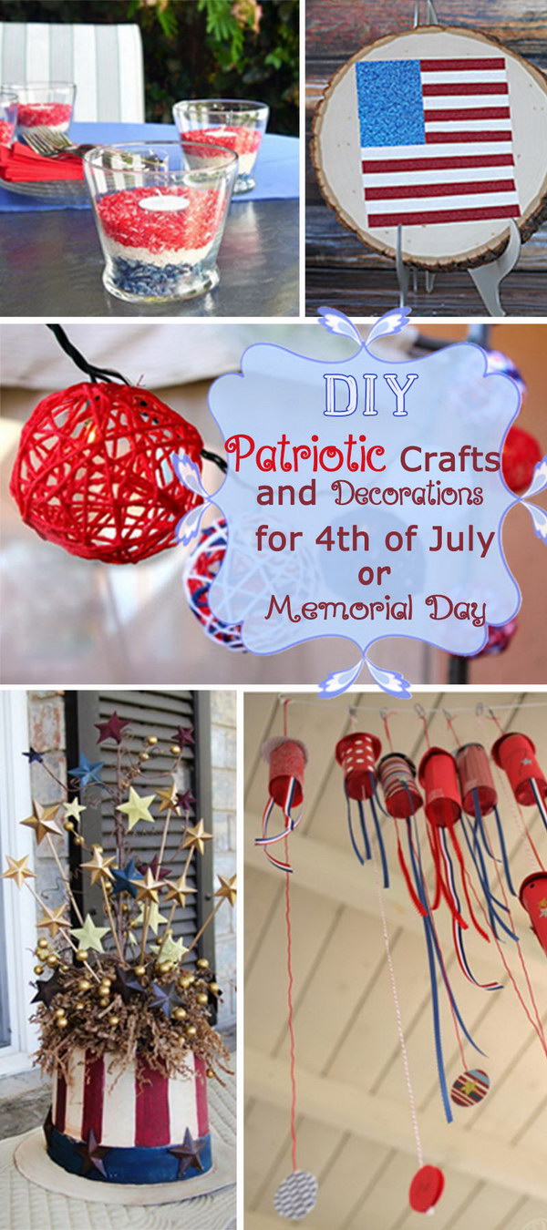 DIY Patriotic Crafts and Decorations for 4th of July or Memorial Day! 