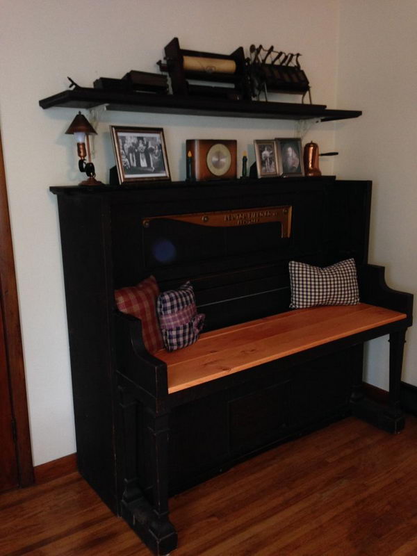 Creative Old Piano Repurposing Idea. Give your old piano a new life, and showcase your artwork to your friends.
