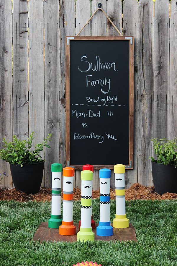 DIY PVC Pipe Bowling Game. Transform PVC pipes into bowling pins and do backyard bowling. There are lots of fun bowling on the lawn and knocking down these fun PVC pins. 