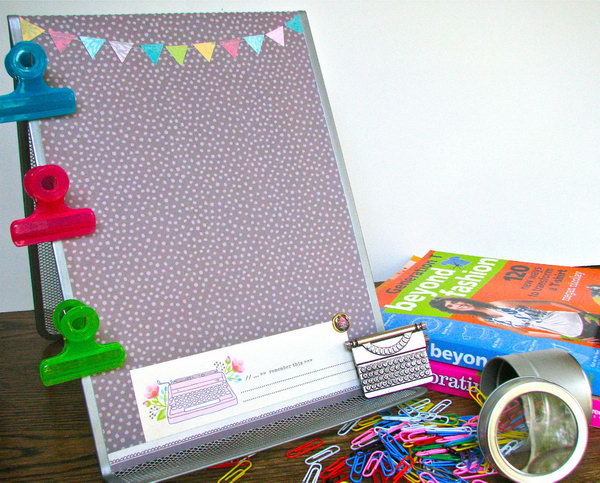 Paper and Book Holder Makeover. This item has plenty of uses and can make for a wonderful present for almost anyone, especially for teachers. Moreover it can be personalized to accommodate user's preferences. 