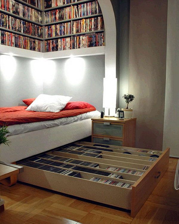 Save your space with these CD storage drawers underneath bed. 