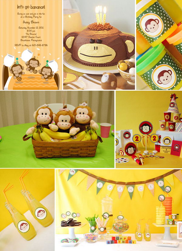What a cute theme for a birthday party! Monkey and banana are fabulous! Most important, this great party is very do-able within your budget.