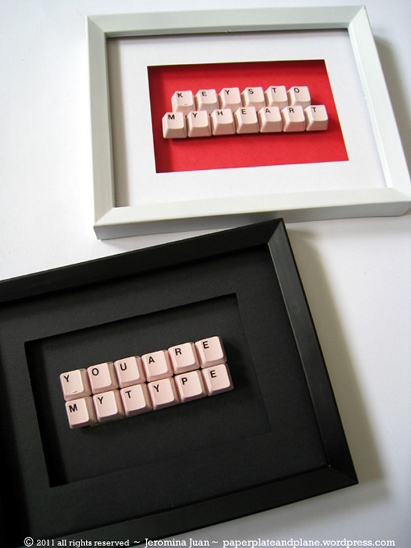 Keyboard Message. Making this keyboard gift is super easy and quick. It is a great birthday gift idea for friends or family. 