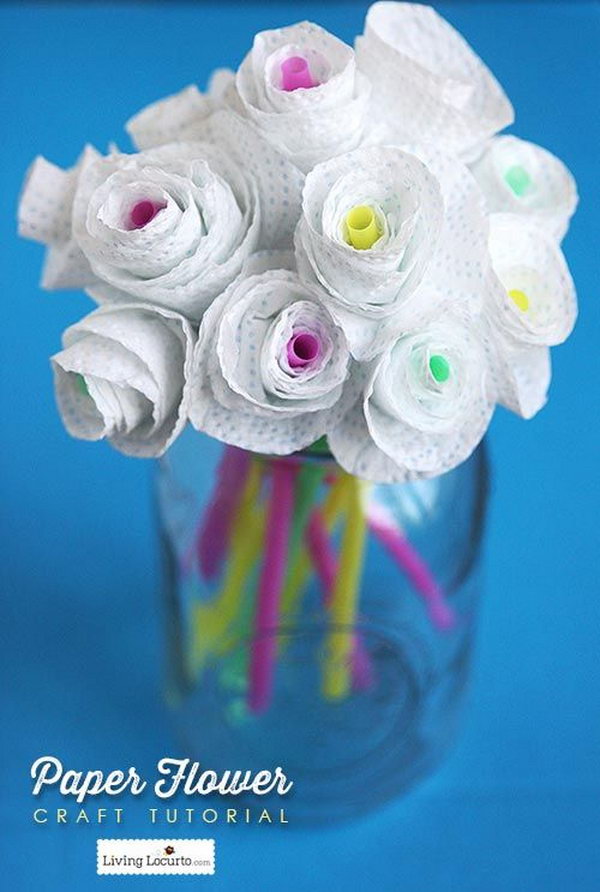 Paper Flowers. This is an inexpensive and creative present for friends. Your friends can use these gorgeous paper flowers to decorate their room. 