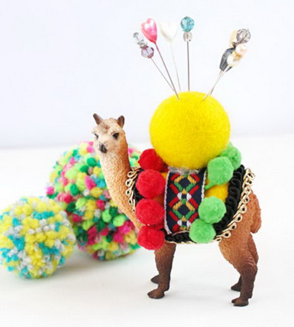 Animal Pin Cushion. This cute homemade pin cushion is a wonderful present for moms. It is both practical and decorative. 