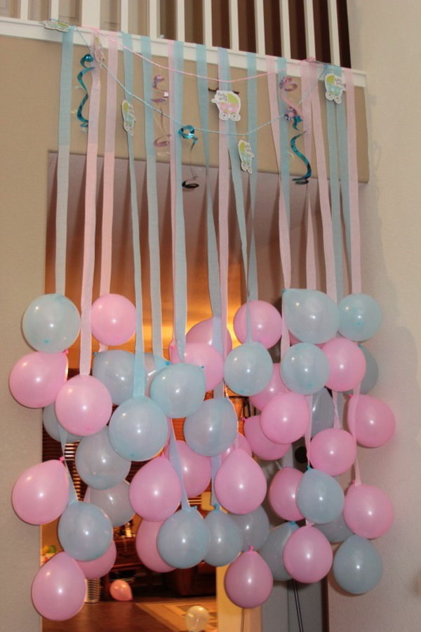 Gender Reveal Party Decorations. A good background is necessary to set up the tone for this exciting party full of surprises. Design the balloon cascade of pink and blue to light up your party for the great celebration.