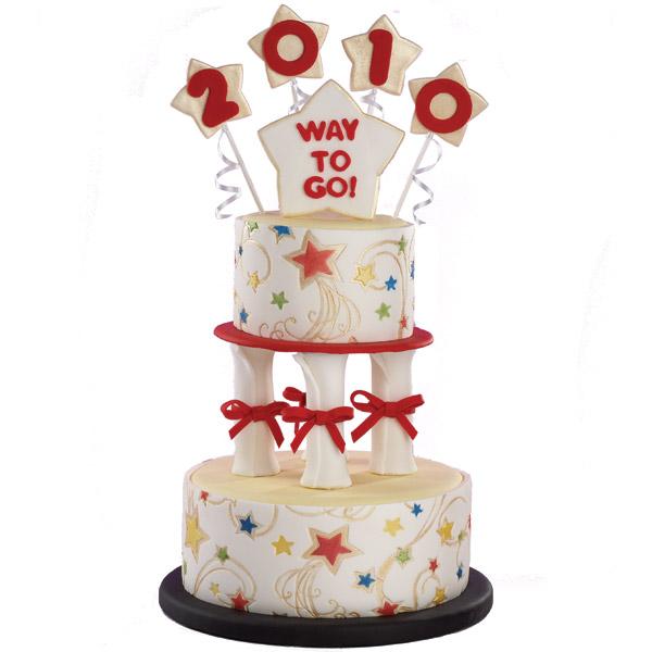 Salute the Students Cake. Serve this gorgeous graduation cake in a star-studded style. Imprint the cool constellations to highlight its dazzling peal dust colors for the great graduation ceremony.