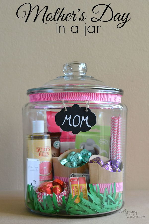 Mother's Day in a jar. The jar filled with love is universally loved and will brighten her day.