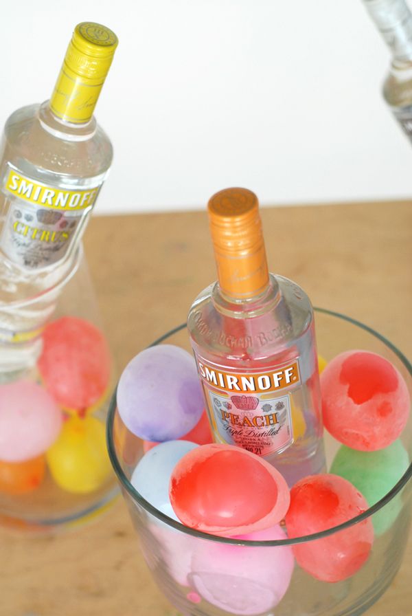 Fill colorful party balloons with a cup of water. Freeze them and toss them into the ice bucket with your wine and beer. These eye-catching ice cubes will keep drinks cold but not wet. 