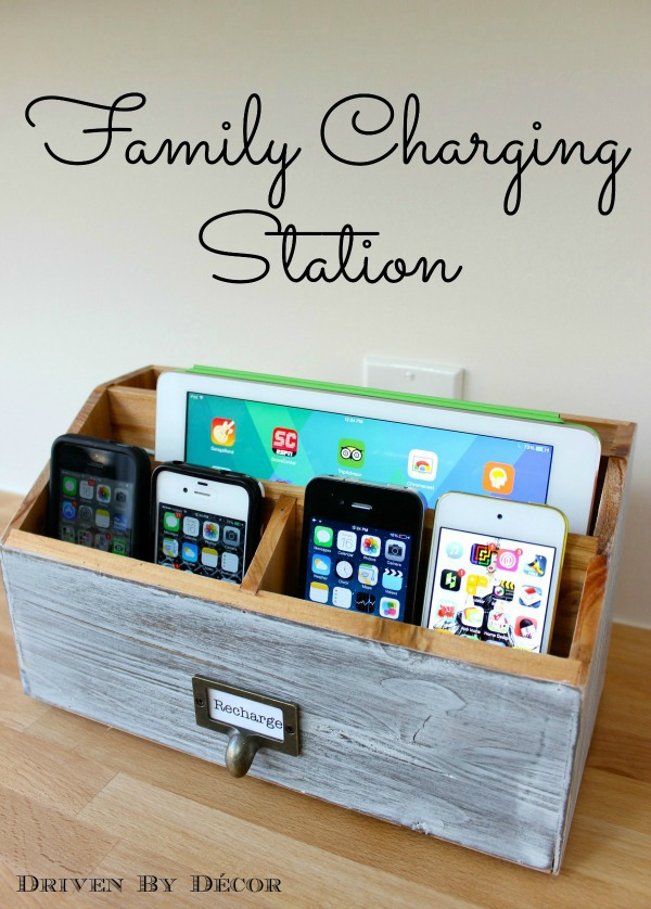 Family Charging Station. Connect wires from outlet box, twist the strands, screw on the plastic connectors, secure and mount the USB charger in the wall box. It is perfect to get all electronics of your family organized with this practical gadget.