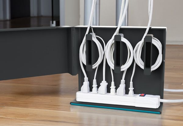 Plug Hub Cable Organizer. This creative gadget serves as cord wrappers to alleviate extra wiring to drop in your cables easily in a super chic home style. It even allows for hiding a full power strip.