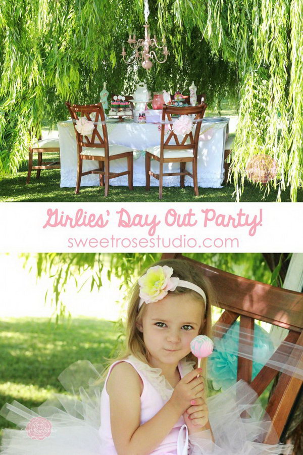Backyard Princess Party. The party of a princess don’t have to be held in the castle. It can take place in your backyard of a seasonal spring flavor too. It has a gorgeous menu board to display the day’s menu, the food, décor and other favors are really eye attractive.