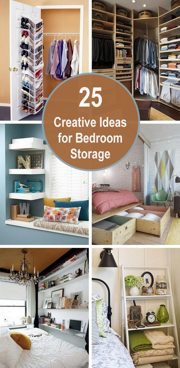 25 Creative Ideas for Bedroom Storage.