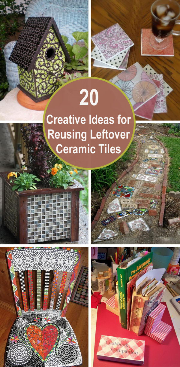 20 Creative Ideas for Reusing Leftover Ceramic Tiles.