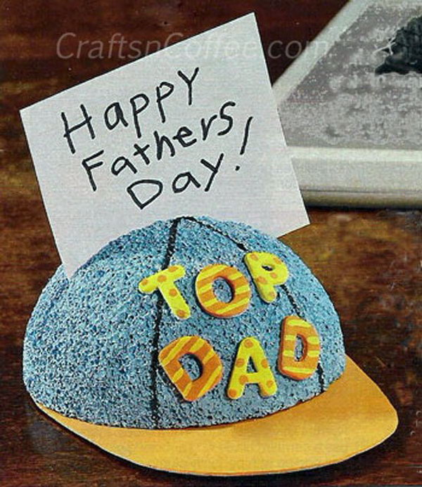  Ball Cap Craft. If your Dad is a big fans of sports, how about making him a ball cap organizer for his desk as a Father's day gift. Learn how to do it here.