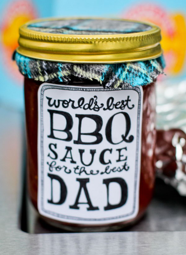  Whiskey BBQ Sauce. Treat your Daddy with tasty grill treat on Father's day. As dad is usually the person using the BBQ – why not make the space that much more interesting for him and the whole family. Learn the tutorial here.