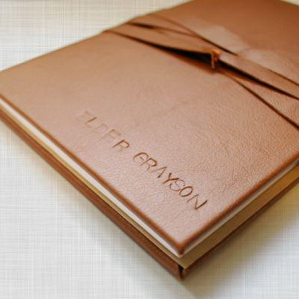 Leather Journal. Creating a unique leather journal for your loved man is a fabulous gift idea if he loves writing. Personalize it with his name or initials. 