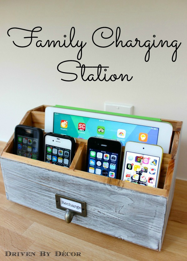 Charging Station. Create a charging station for your husband to help him keep his electronic devices together and fully charged. This present is both useful and decorative. 